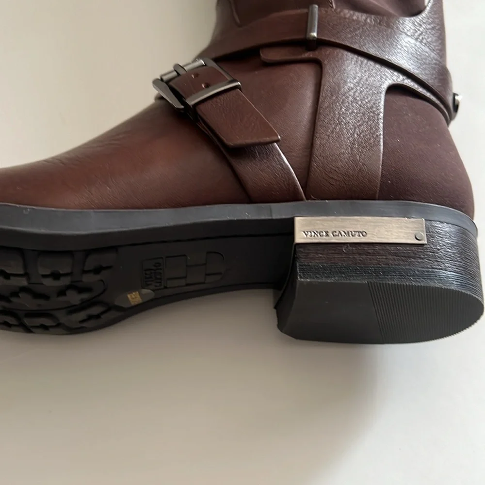 Vince Camuto Brown‎ Leather Boots Paton over the knee